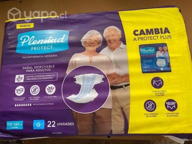 3 BOLSAS Pañales adulto Plenitud Talla G