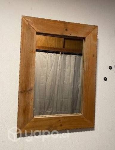 Espejo Mediano con marco de madera artesanal