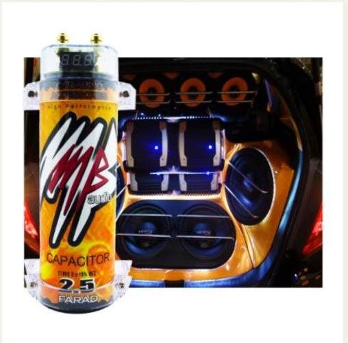Capacitor Para Audio De Auto Amarillo De 2.5 Farad