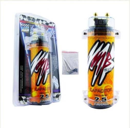 Capacitor Para Audio De Auto Amarillo De 2.5 Farad