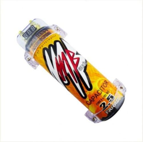 Capacitor Para Audio De Auto Amarillo De 2.5 Farad