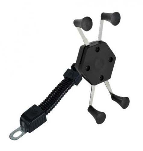 Soporte de celular para moto en X para espejo