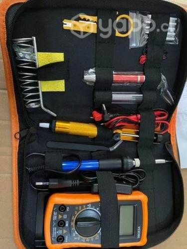 Kit eléctrico cautin 220v 60w regulable 17 piezas