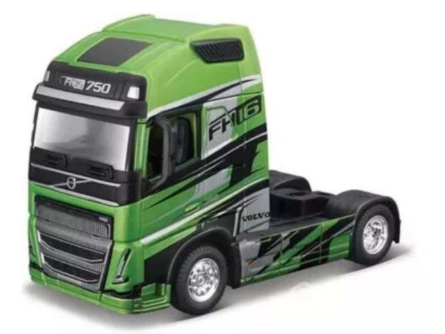 Camión Volvo FH16 verde y gris escala 1:43