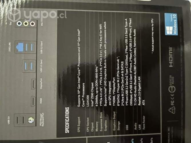 Placa madre asrock z590pro4 series