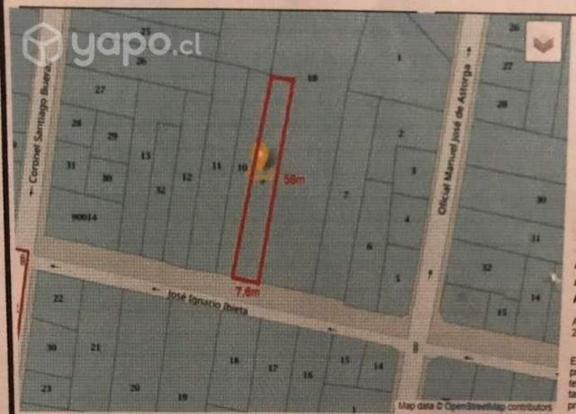 Terreno centro de Rancagua 426 M2