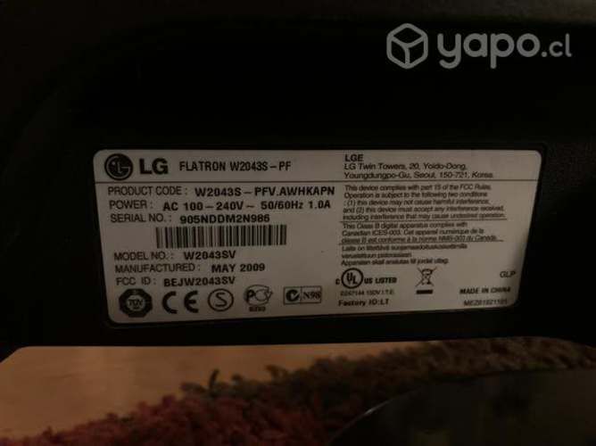 Monitor LG Flatron W2043S