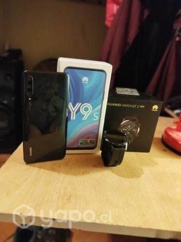 Celular Huawei Y9S, reloj Huawei Whatch GT 2