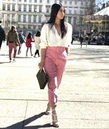 Pantalones rosa tipo zara