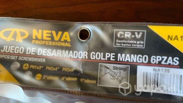 Juego De Destornilladores Golpe 6 Piezas Calidad
