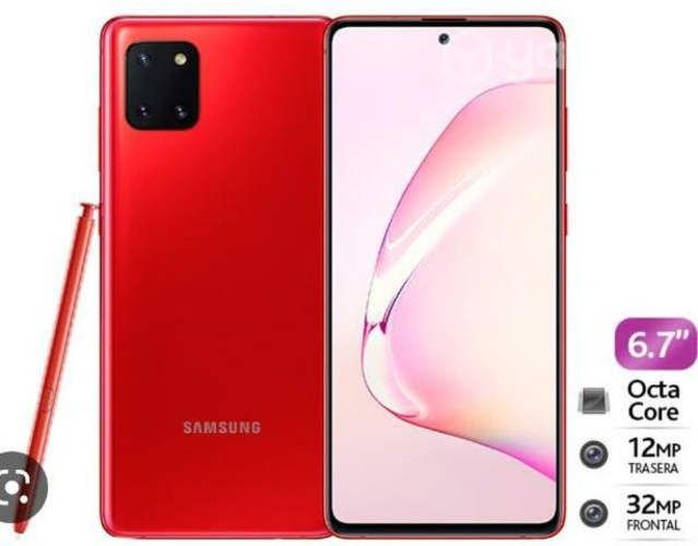 Samsung Galaxy note 10 Lite rojo