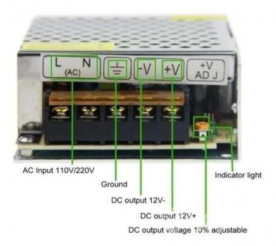 Fuente De Poder Conmutada Led Regulada 12 V 60 W