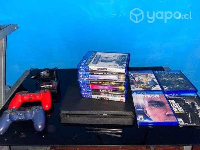 PS4 + 2 controles + 13 juegos originales fisicos