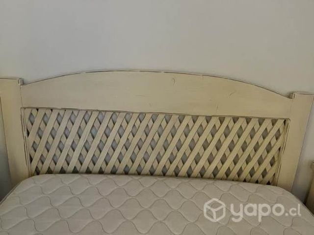 Cómoda- mueble TV- respaldo y 2 veladores