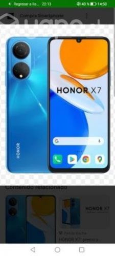 Teléfono Honor X7, Nuevo 128 mb memoria y accesori