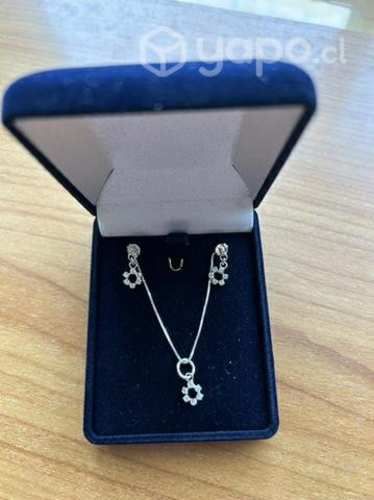 Collar y aros de plata NUEVO