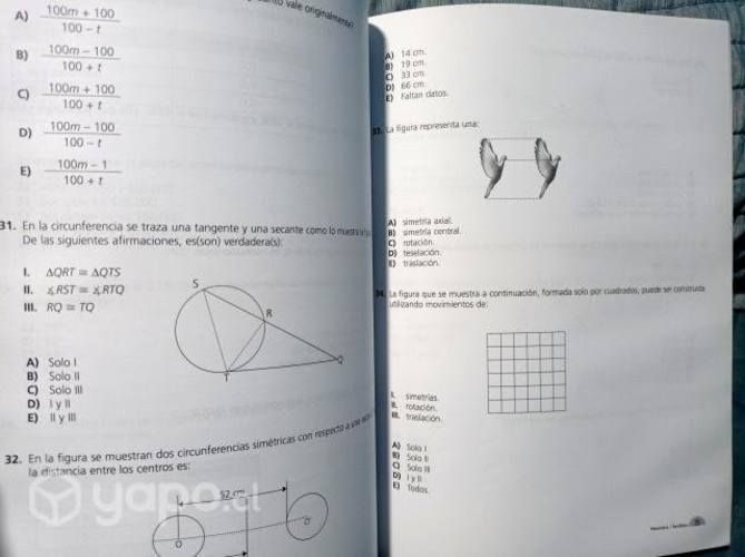 Ensayos tipo PSU Matemática - Proyecto SER