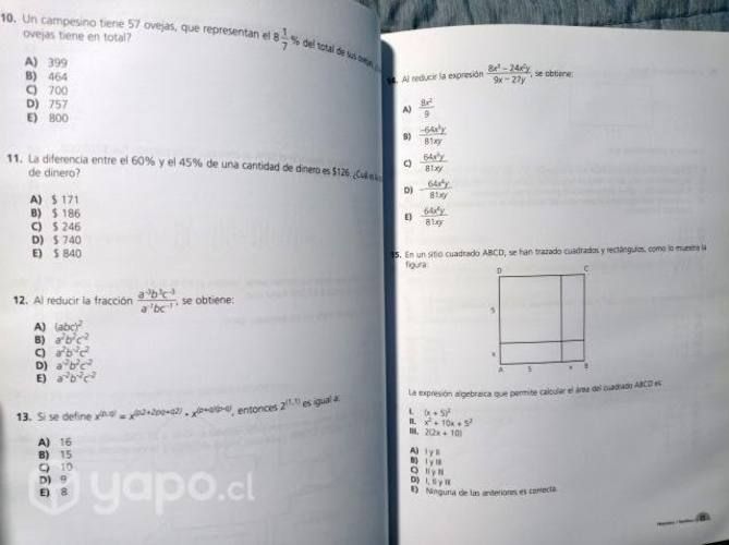 Ensayos tipo PSU Matemática - Proyecto SER