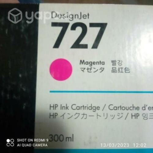 Tintas HP 727 colores originales de 300ml
