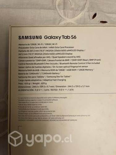 Galaxy tab s6 con teclado y lapiz