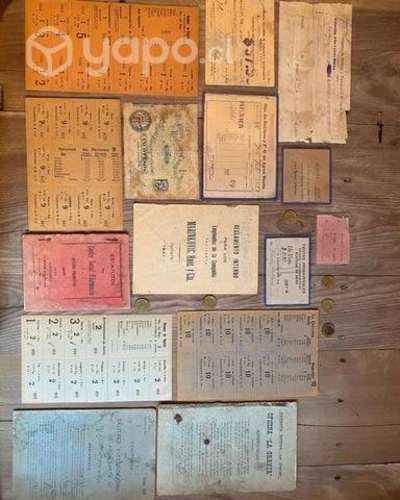 Antiguos reglamentos y papelería Salitreras Chile