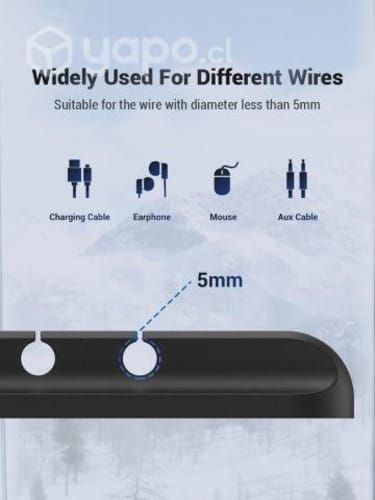 Organizador Cables 5 Ranuras Pack 2 Piezas