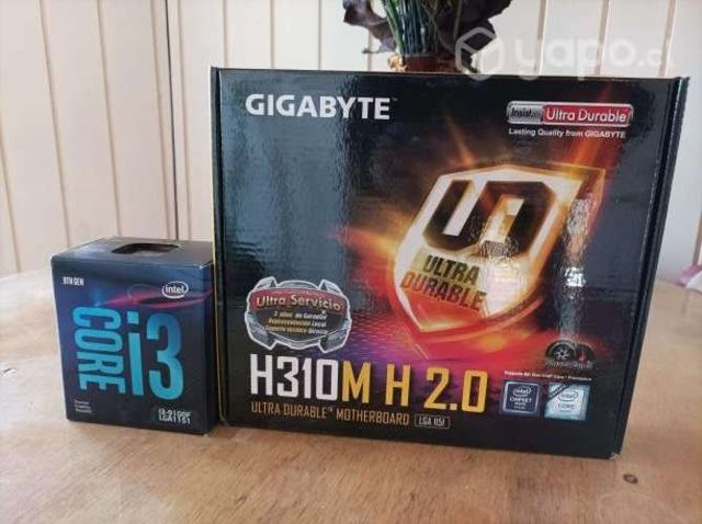 Placa madre h310m h 2.0 + i3 de novena gen