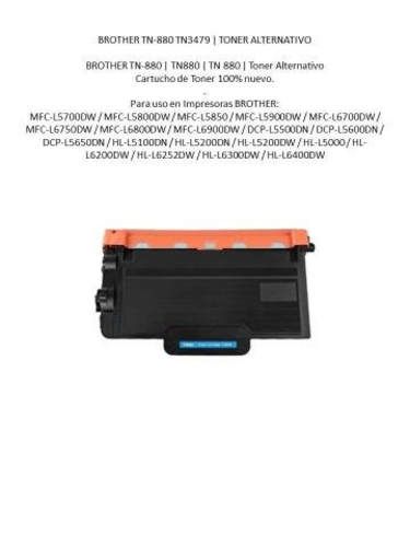 Toner alternativo brother tn880-3479