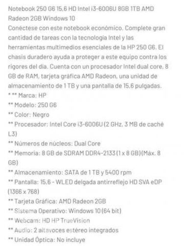 Notbook hp nuevo