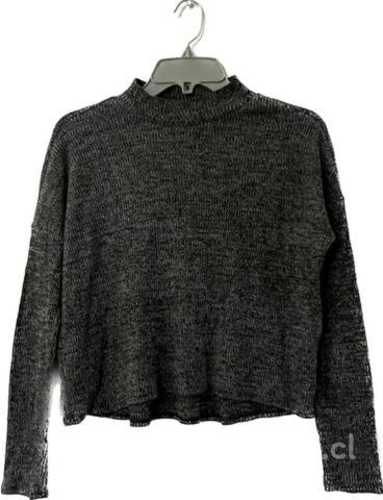 Polera Corta Marca H&m Talla Xs/s Gris
