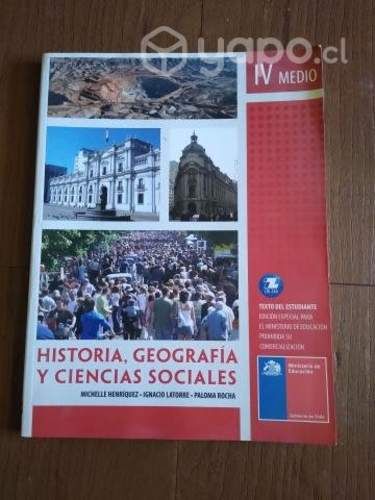 Libro de Historia Geografía y Cs. Sociales, 4° Med