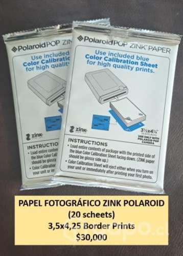 Papel fotográfico zink polaroid