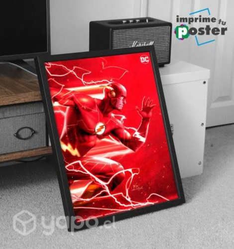 CUADRO DE FLASH 34x45cm cn vidrio llegar y colgar