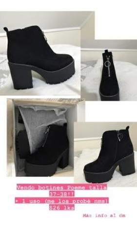 Botines Poeme Gamuza Nuevos