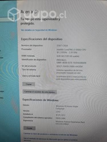 HP All in One Core i3 240GB SSD 8GB DDR4