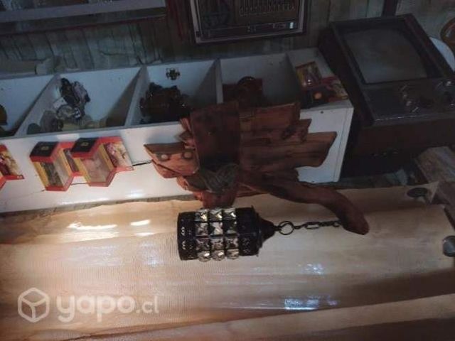 Farol metal madera para quincho