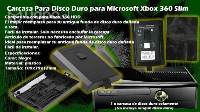 Carcasa Para Disco Duro para Microsoft Xbox 360 Sl