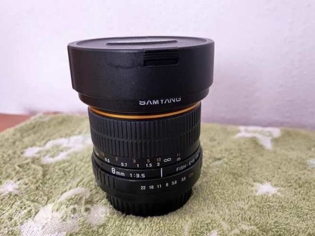 Lente Samyang 8 mm (fisheye) monturas Canon APS-C,