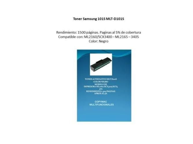 Toner alternativo samsung mlt 101s