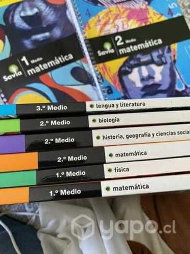 Libros SM Savia Santillana I II y III medio