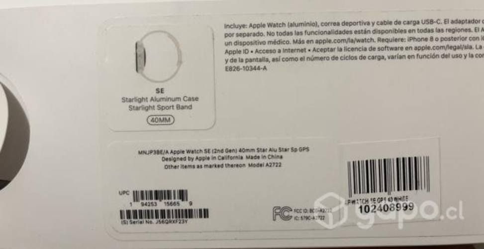 Apple Watch serie SE 2da Generacion