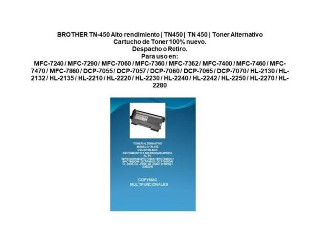 Toner alternativo brother tn