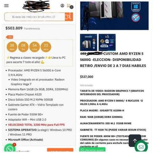 Pc Gamer (Sin Gráfica Dedicada) Nuevo