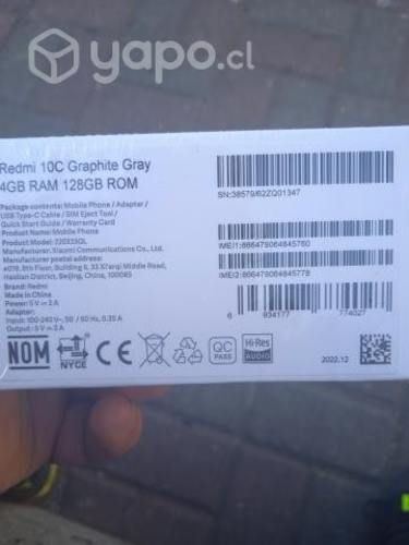 Celular Xiaomi Redmi10C nuevo