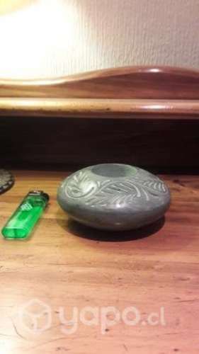 Porta vela de piedra labrada nueva