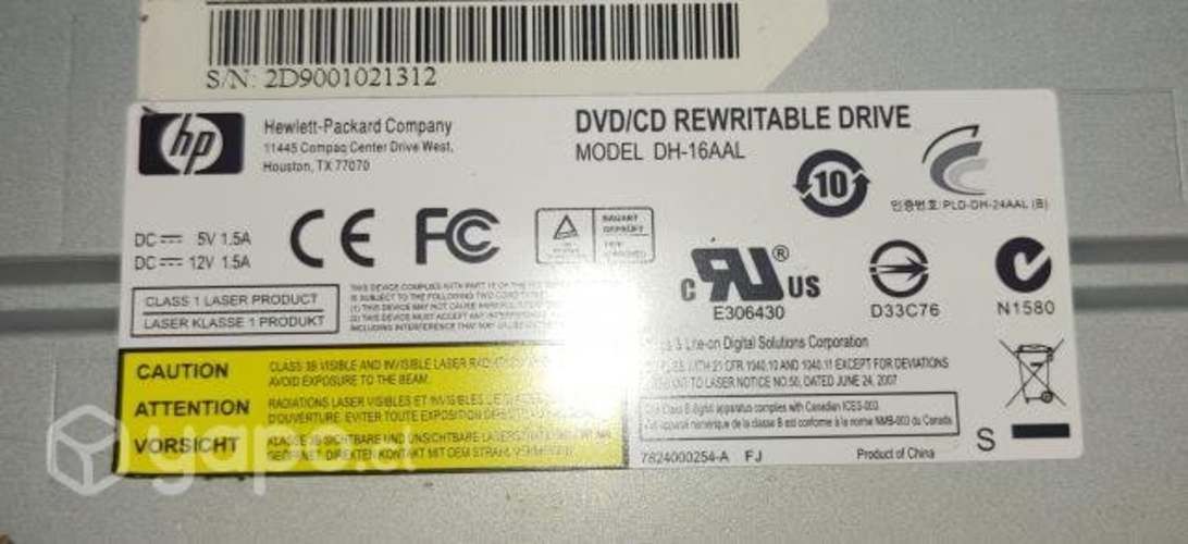 Grabador HP DVD SATA DH-16AAL