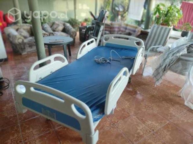 Cama clinica 4 posiciones + colchón antiescaras