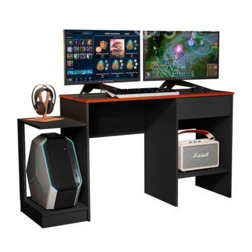 Escritorio Gamer Negro Be Rojo
