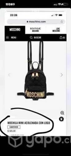 Cartera crossbody o mochila Moschino original