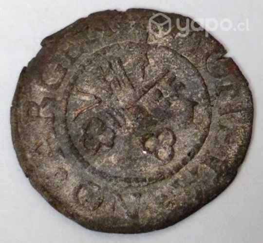 Moneda (solidus), de Riga, Letonia, 1577